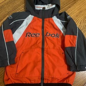 Little Boys Orange & Grey Reebok Windbreaker